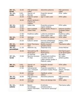 Dogodki, ki nas čakajo do konca leta